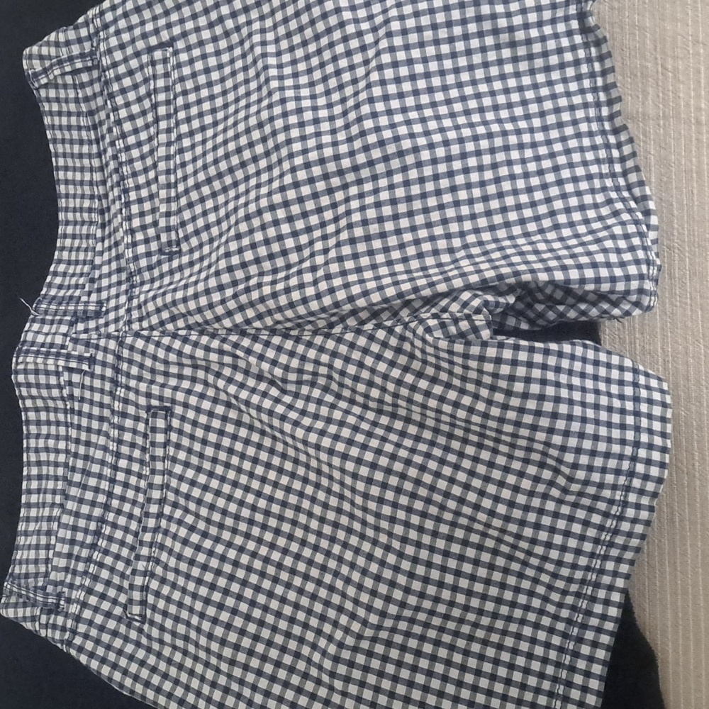 Black and White Gingham Button-Up Shirt